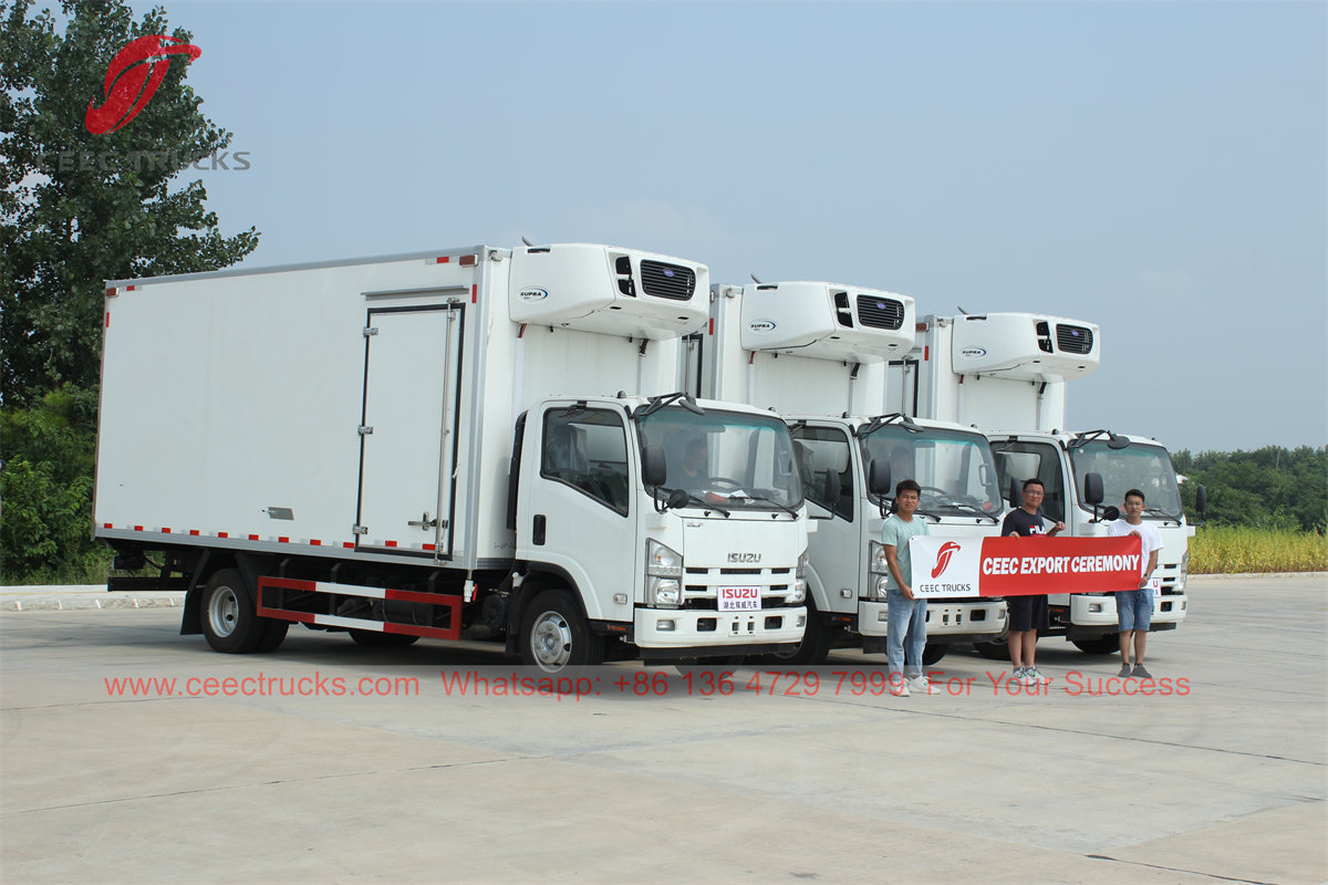 3 units ISUZU refrigerator box trucks exported