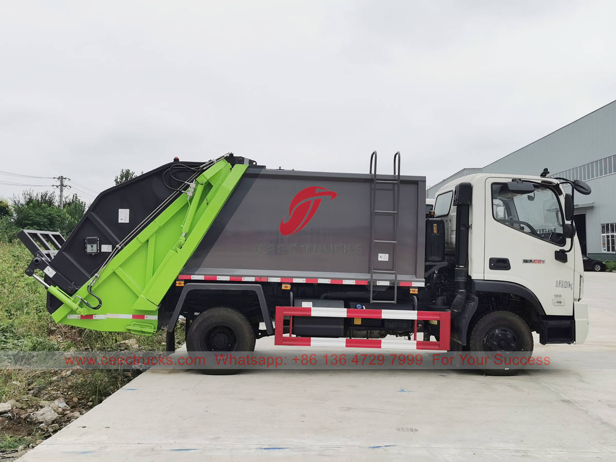 Low price FOTON waste compactor truck