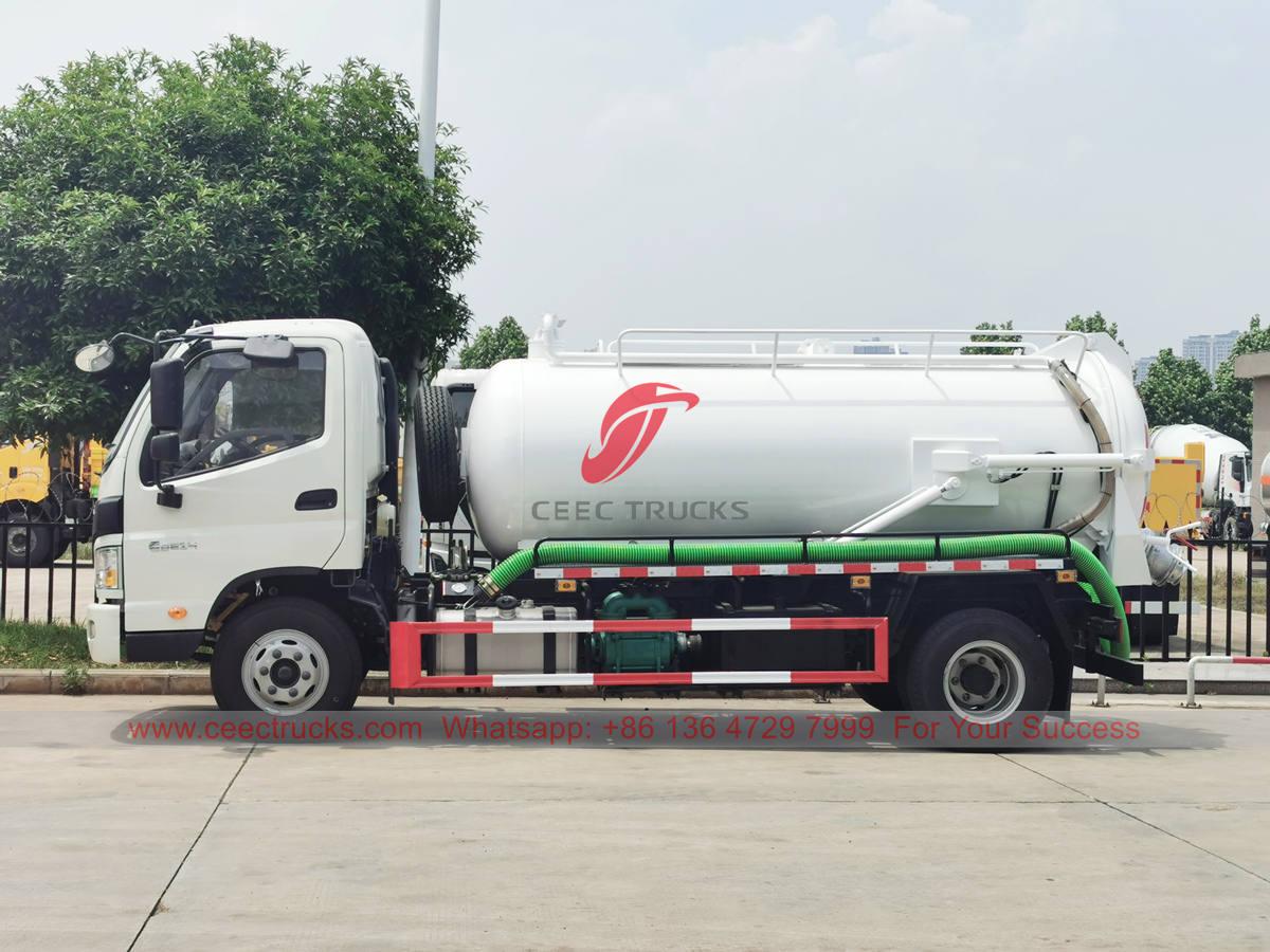 FOTON 4×2 vacuum sewage suction truck