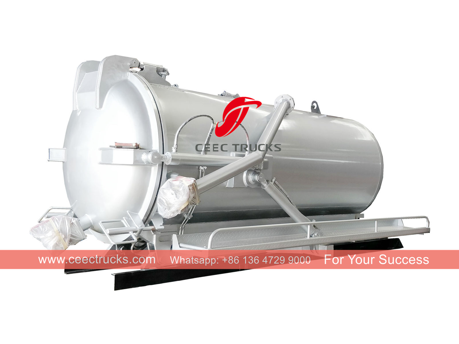 Fiji customer buy 4000L vacuum sewage tanker upper body kit