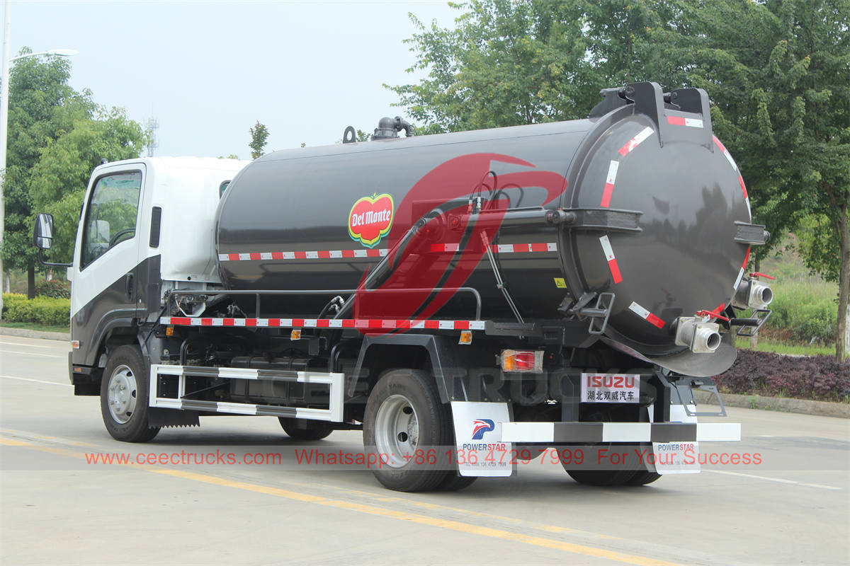 ISUZU vacuum tanker truck for export