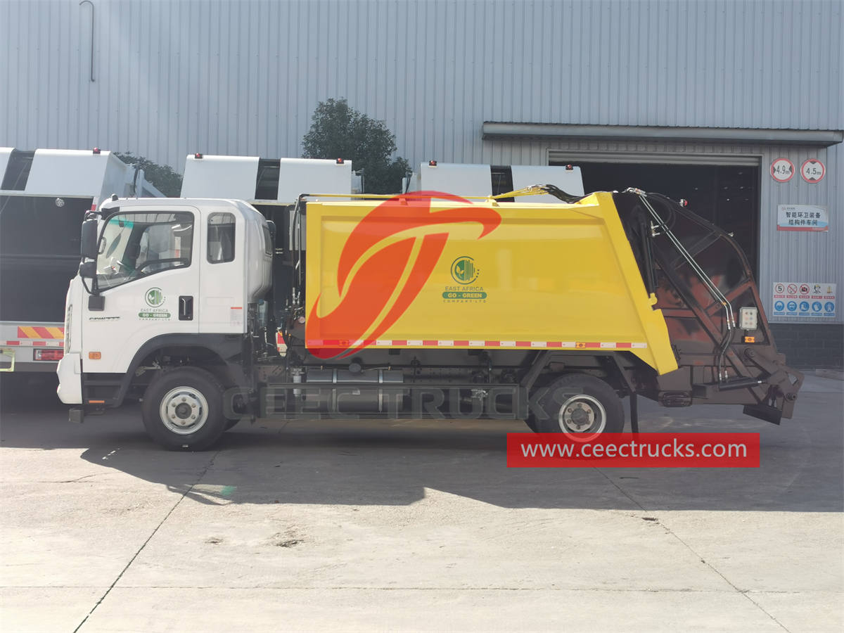 HOWO 8 CBM garbage compresson truck was exporte to Africa