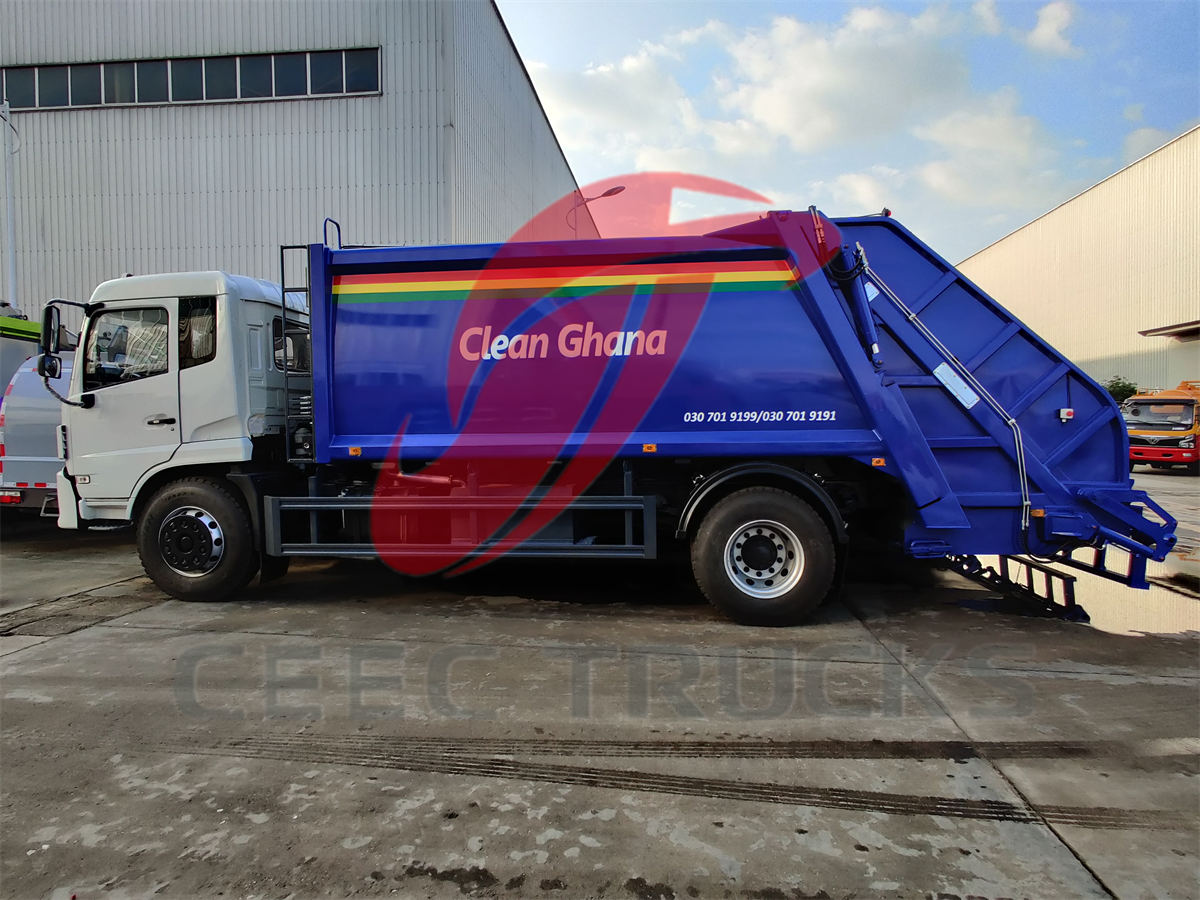 Dongfeng 14 CBM garbage compression truck for Ghana