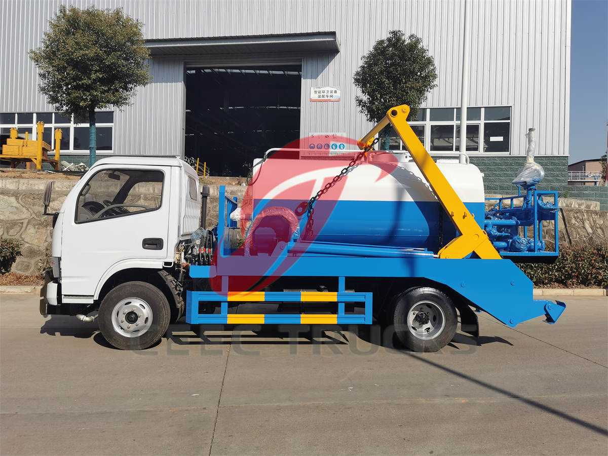 Dongfeng water tanker mounted on skip loader