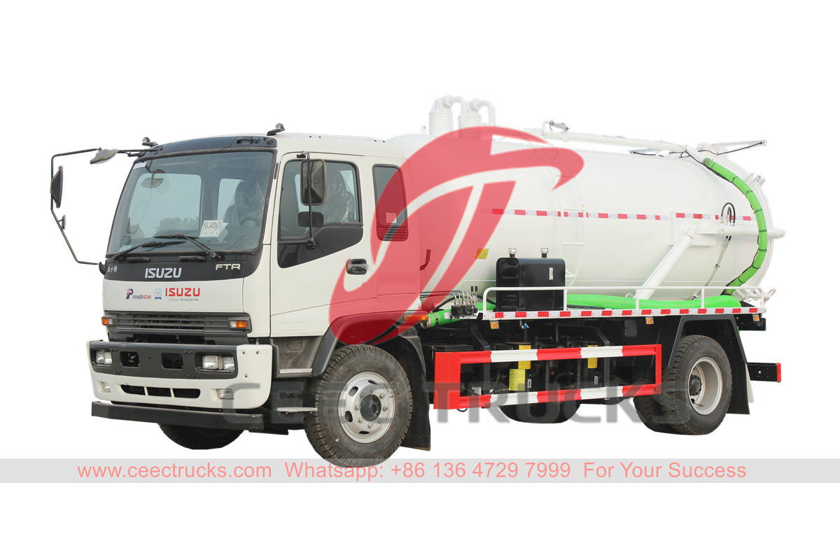 ISUZU FTR 12000 liters vacuum suction truck at best price
