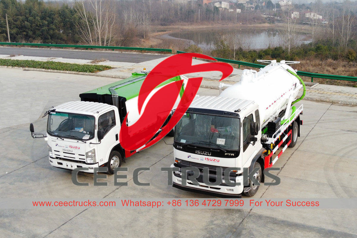 ISUZU rear loader and ISUZU FTR septic tanker truck supplies