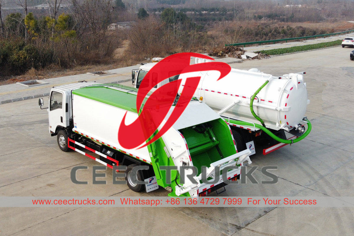 ISUZU waste compactor truck and ISUZU sewage cleaning truck supplies