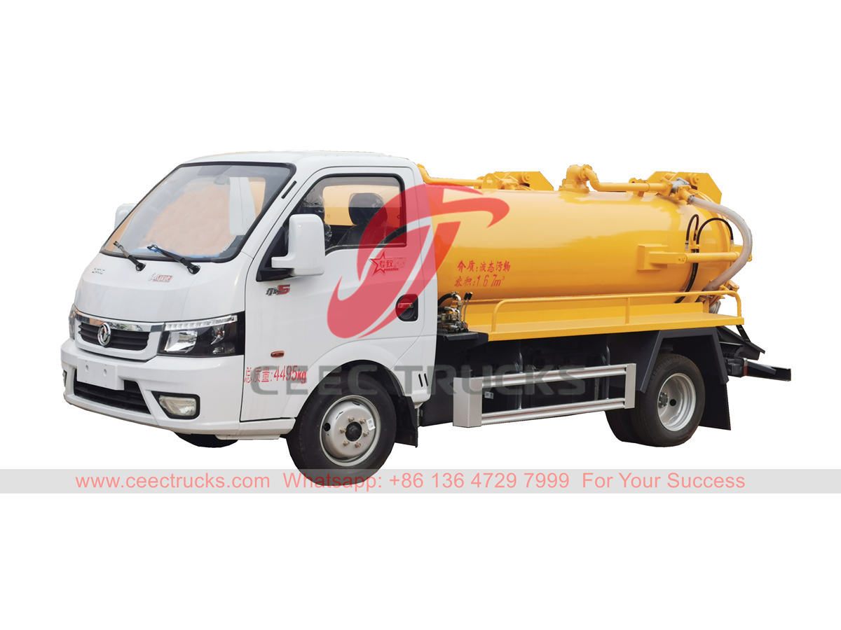 Dongfeng mini vacuum sewage suction truck on sale