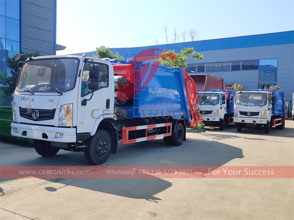 DONGFENG CNG 6cbm garbage compactor truck export