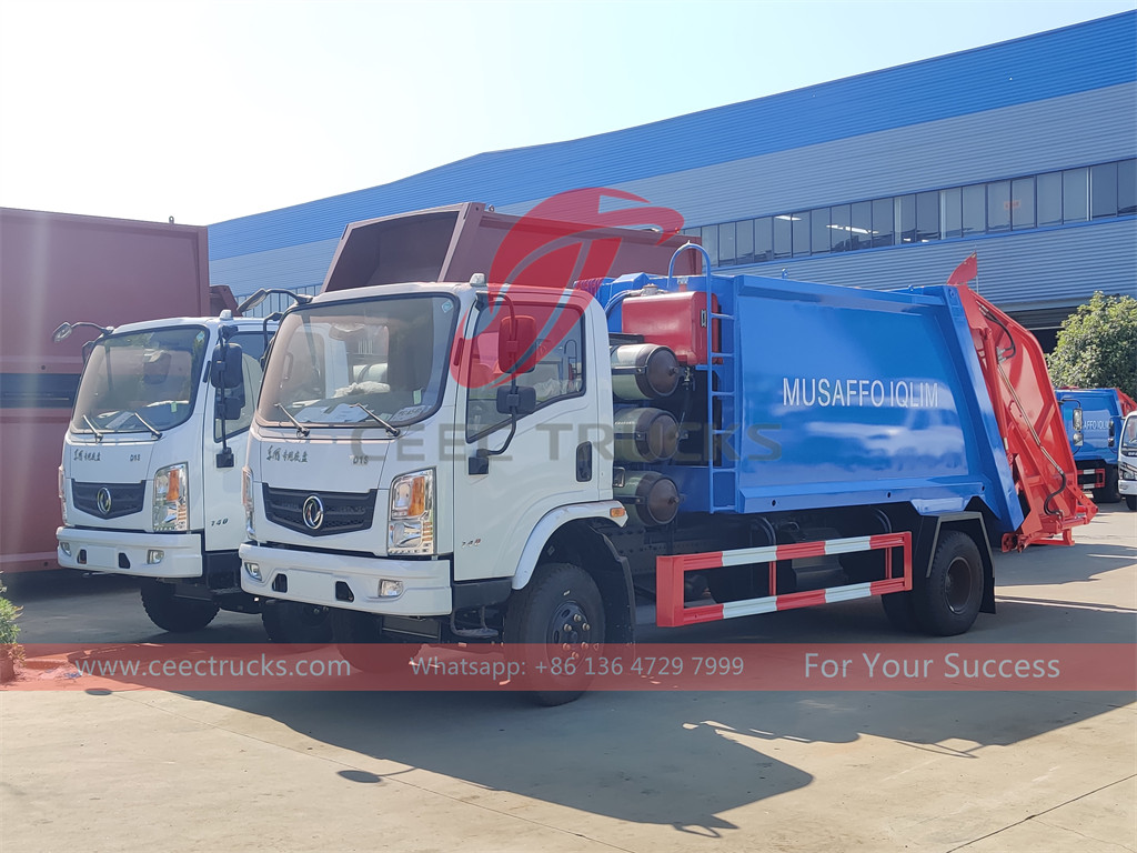 DONGFENG CNG 6cbm garbage compactor truck export