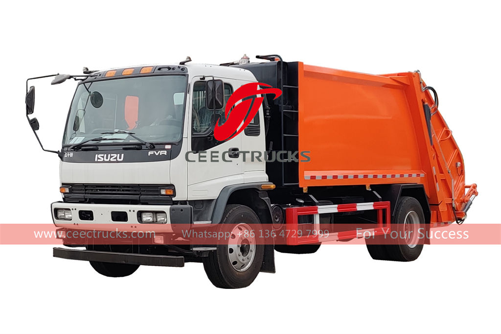 ISUZU FVR 10 cubic meter garbage compactor trucks export Dubai