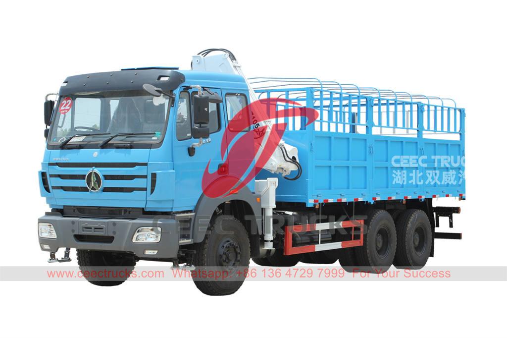 Custom-made Beiben 6×4 RHD truck mounted crane