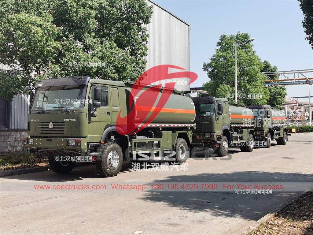 HOWO 4×4 all wheel drive diesel tank trucks for sale