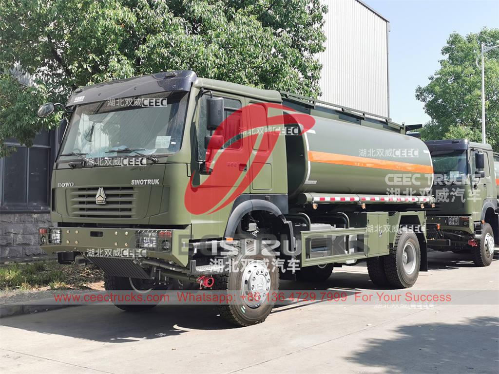 High quality HOWO 4×4 8000 liters fuel truck for sale