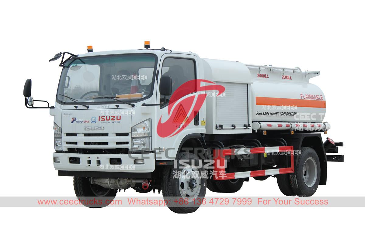 ISUZU 700P 4×4 all wheel drive fuel bowser for sale