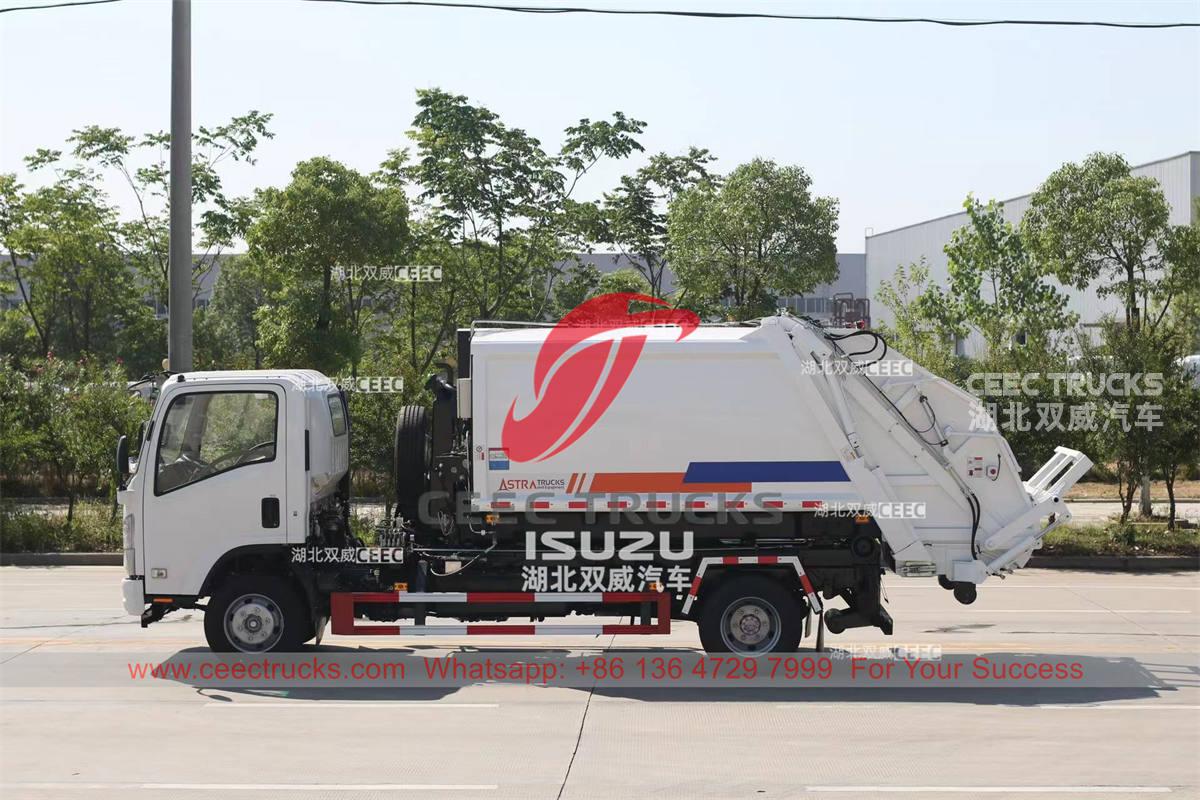 New designed ISUZU 700P hook loader mounted refuse compactor for export