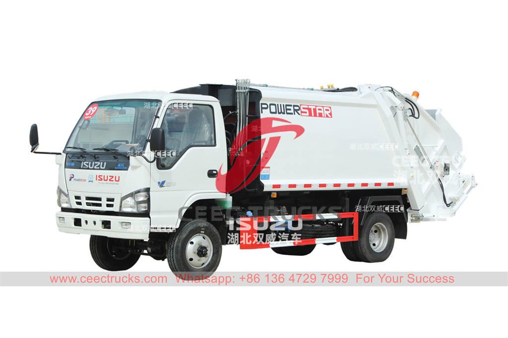 Good price ISUZU 4×4 600P 6CBM rear load garbage truck for sale