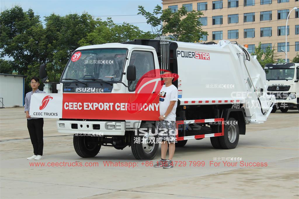 Brand new ISUZU 130HP 4×4 off-road garbage compactor truck for sale