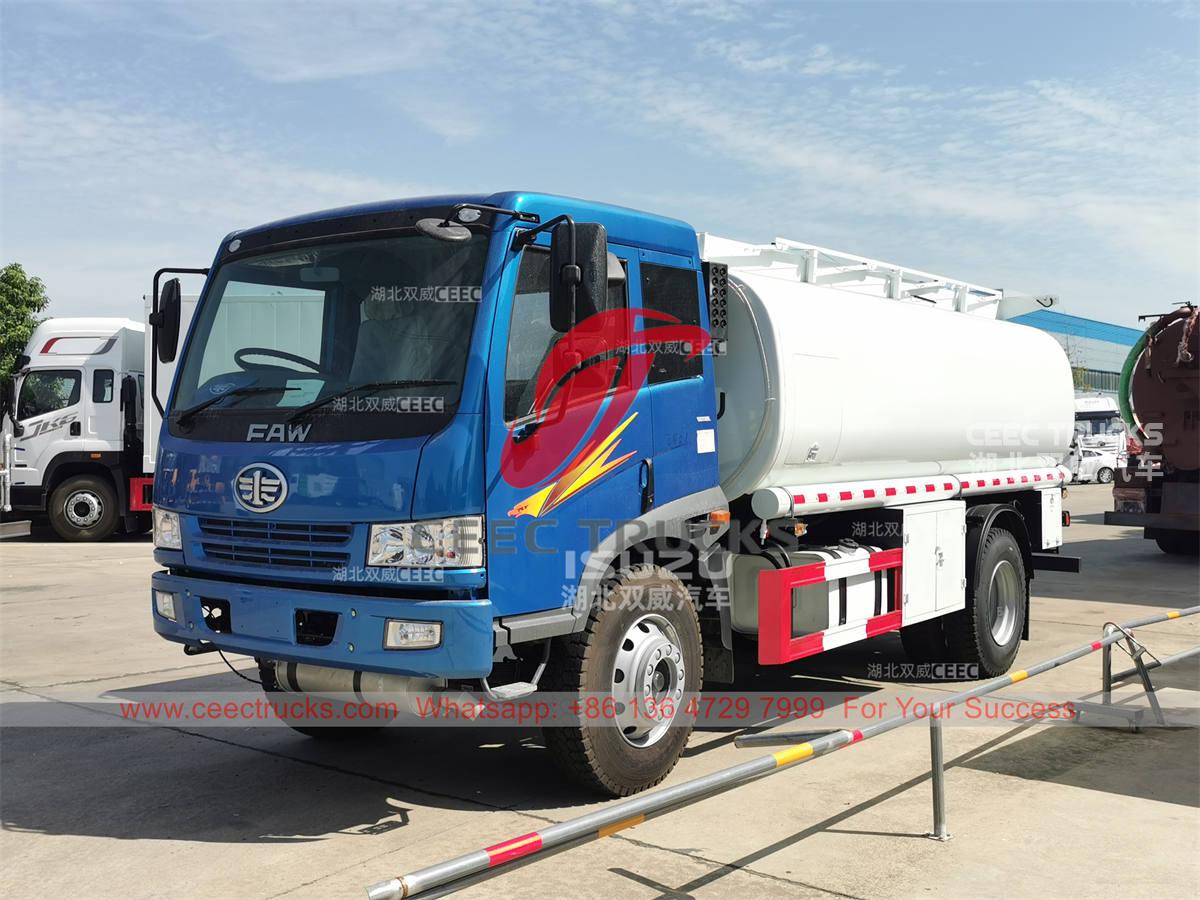 Brand new FAW 6 wheeler 12000 liters oil tank truck for sale