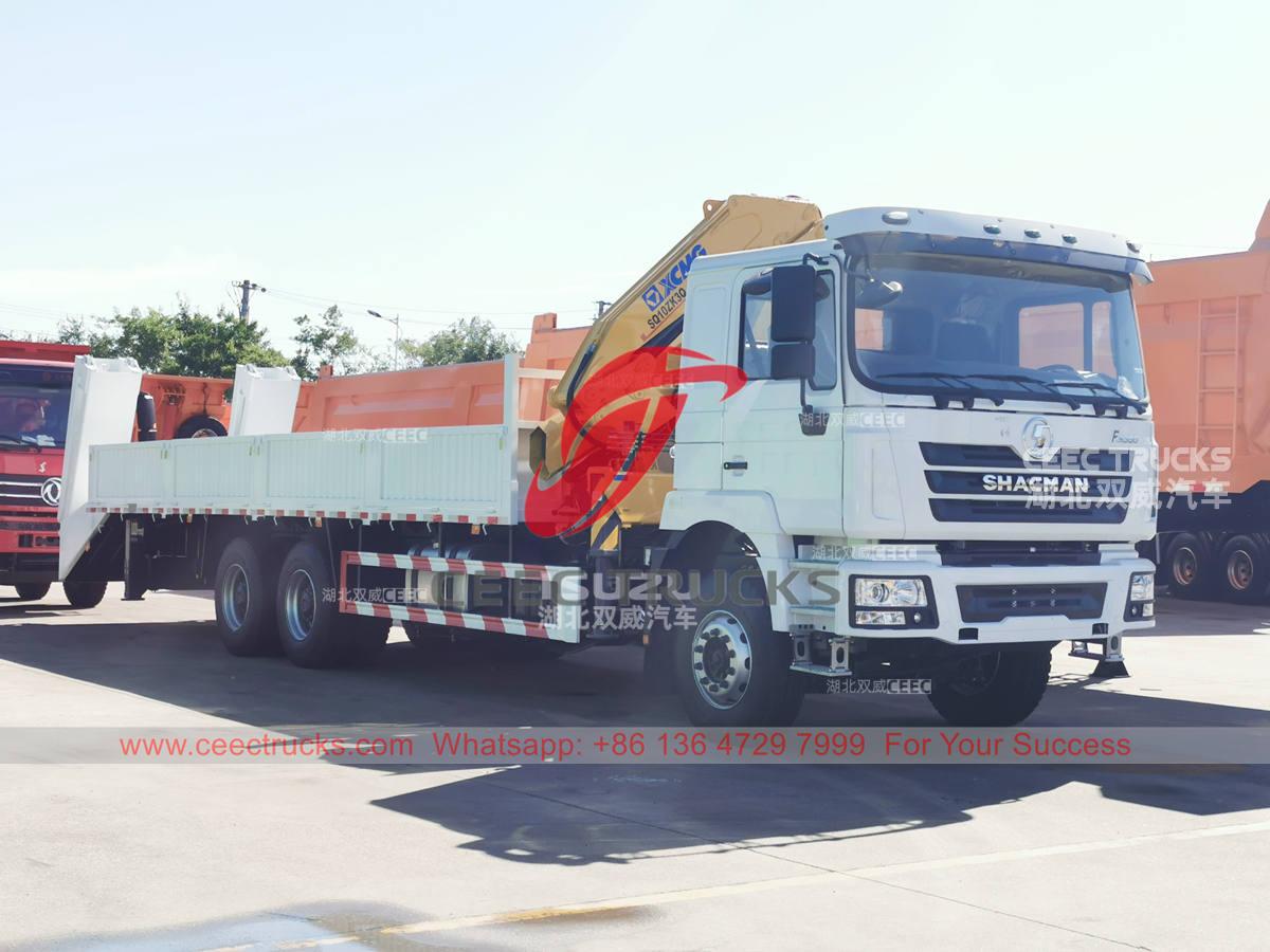 Shacman F3000 10 wheeler cargo truck with crane