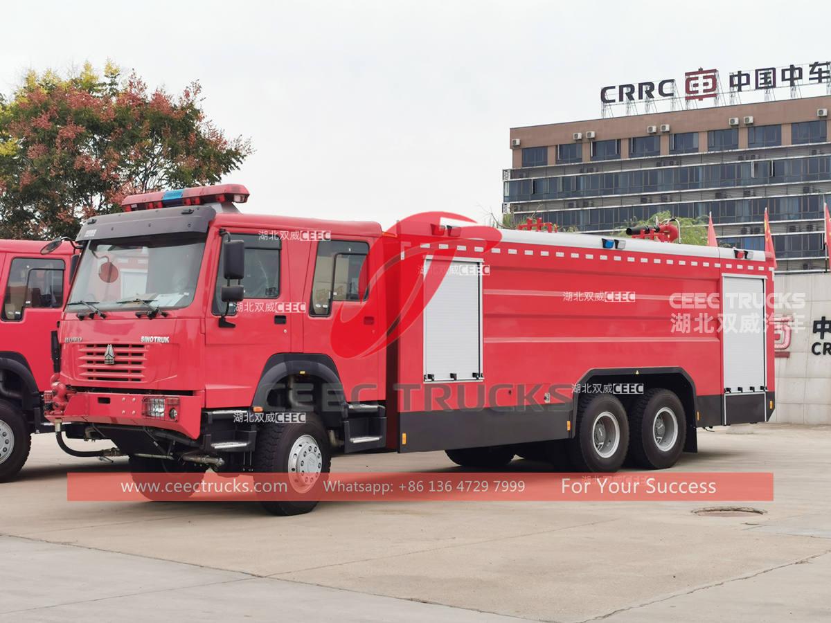 HOWO 6×6 all wheel drive firefighter trucks for sale