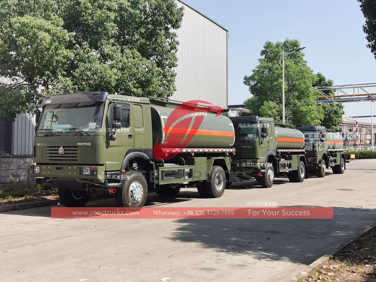 HOWO 4×4 military diesel bowser for sale