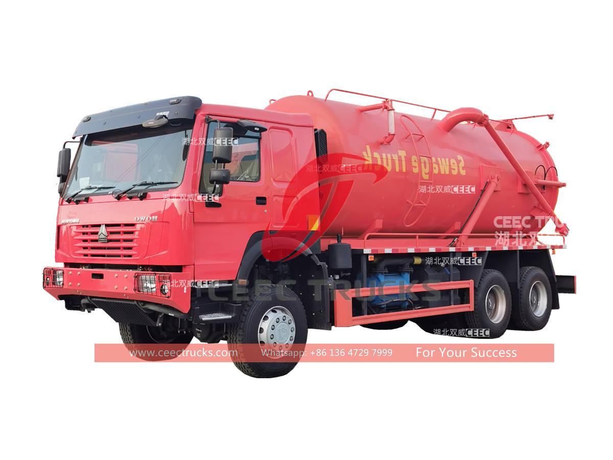 Custom-made HOWO 6×6 sewage suction truck for sale