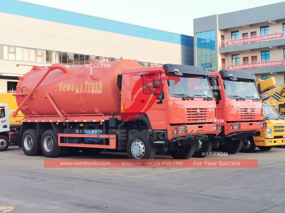 2 units HOWO 6×6 vacuum septic tank truck for sale