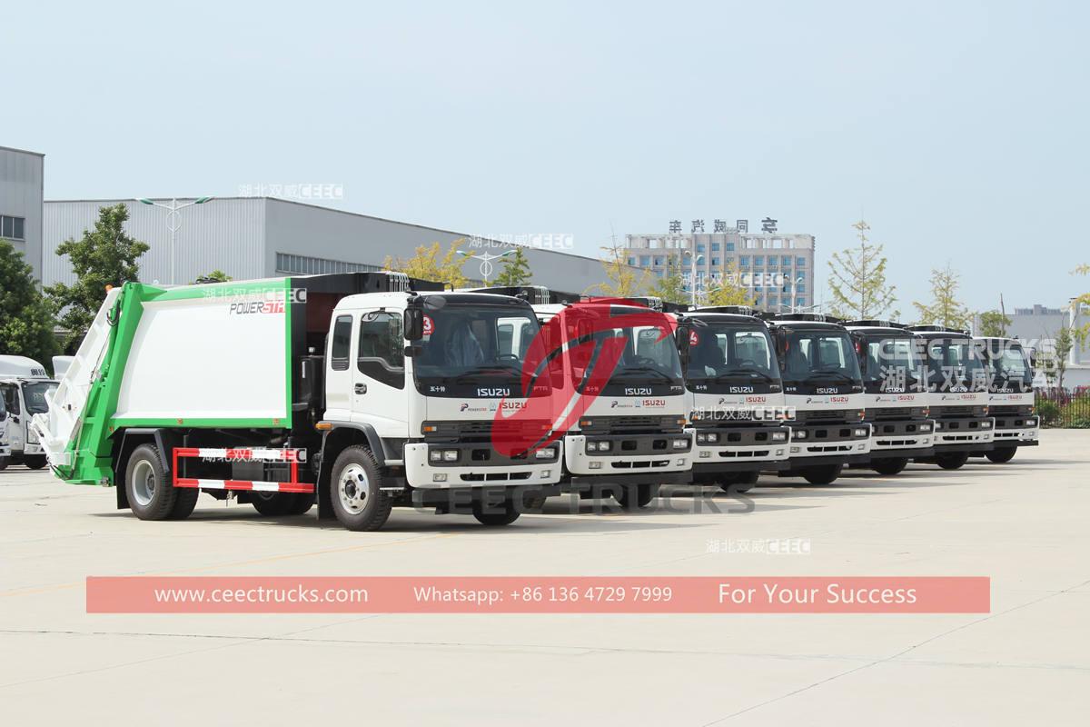 Factory supplies ISUZU FTR 14CBM waste compactor trucks for sale