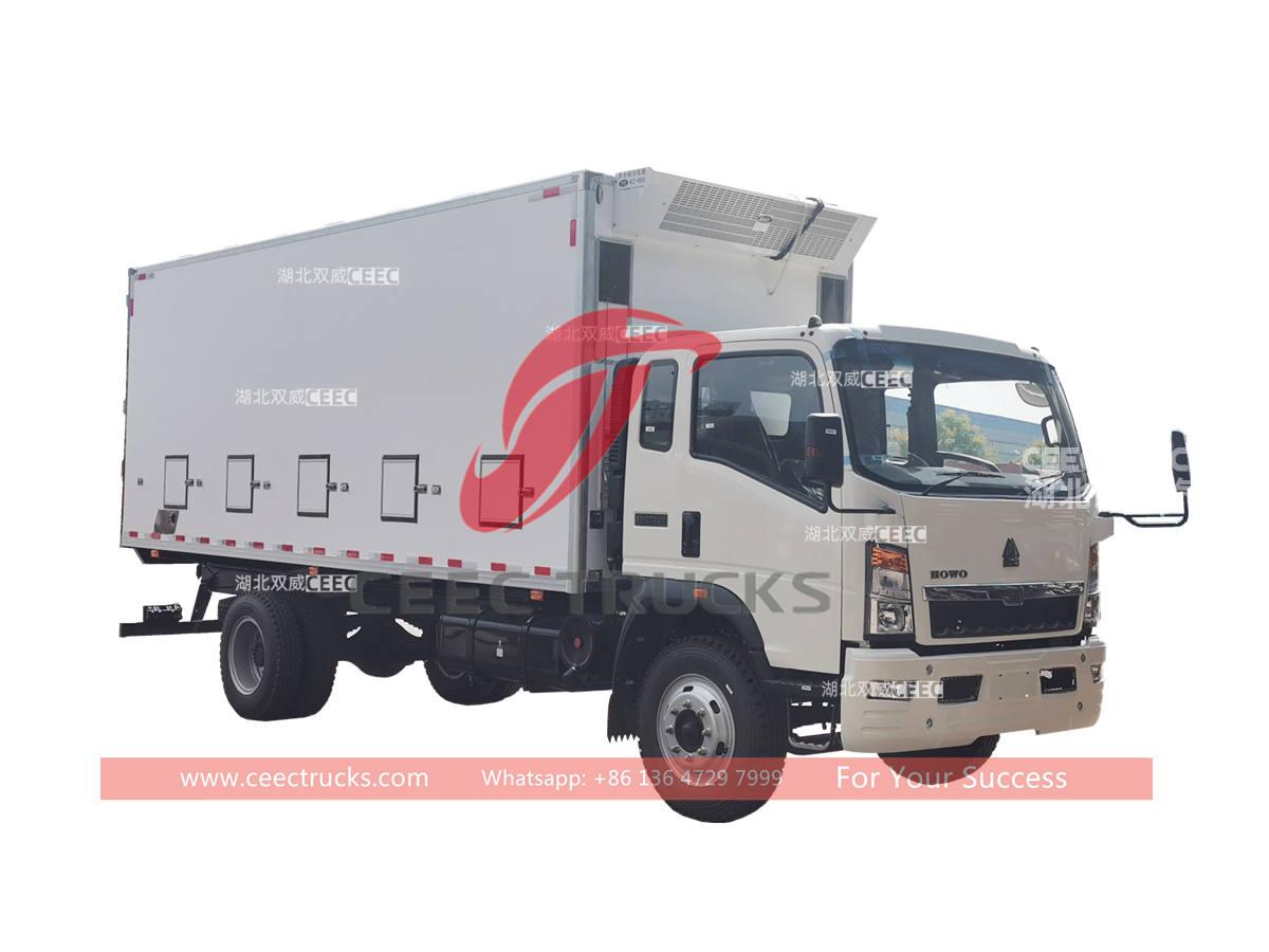 SINOTRUK HOWO RHD 8 tons freezer box truck for sale
