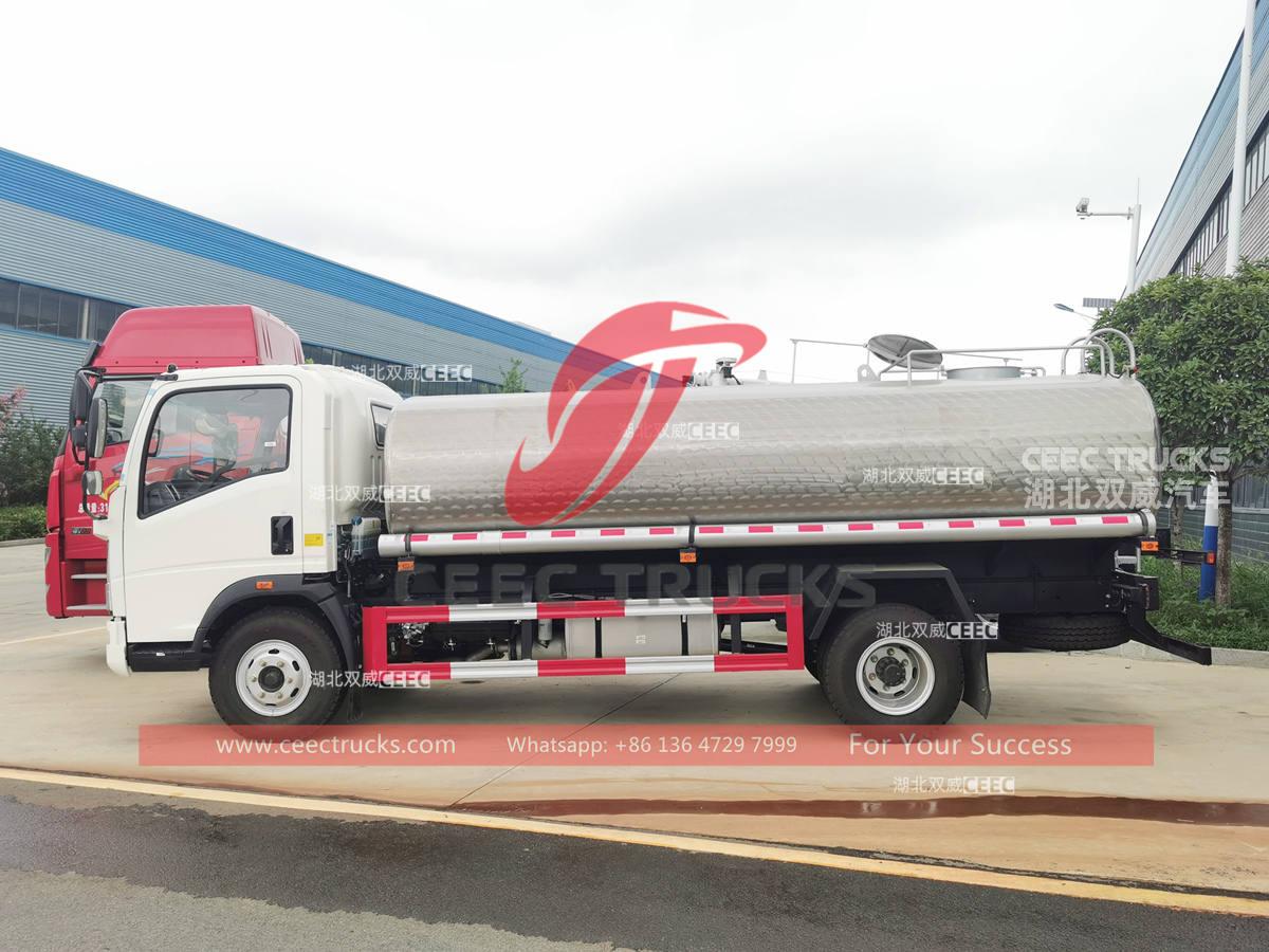 HOWO 10000L potable water tank truck for sale