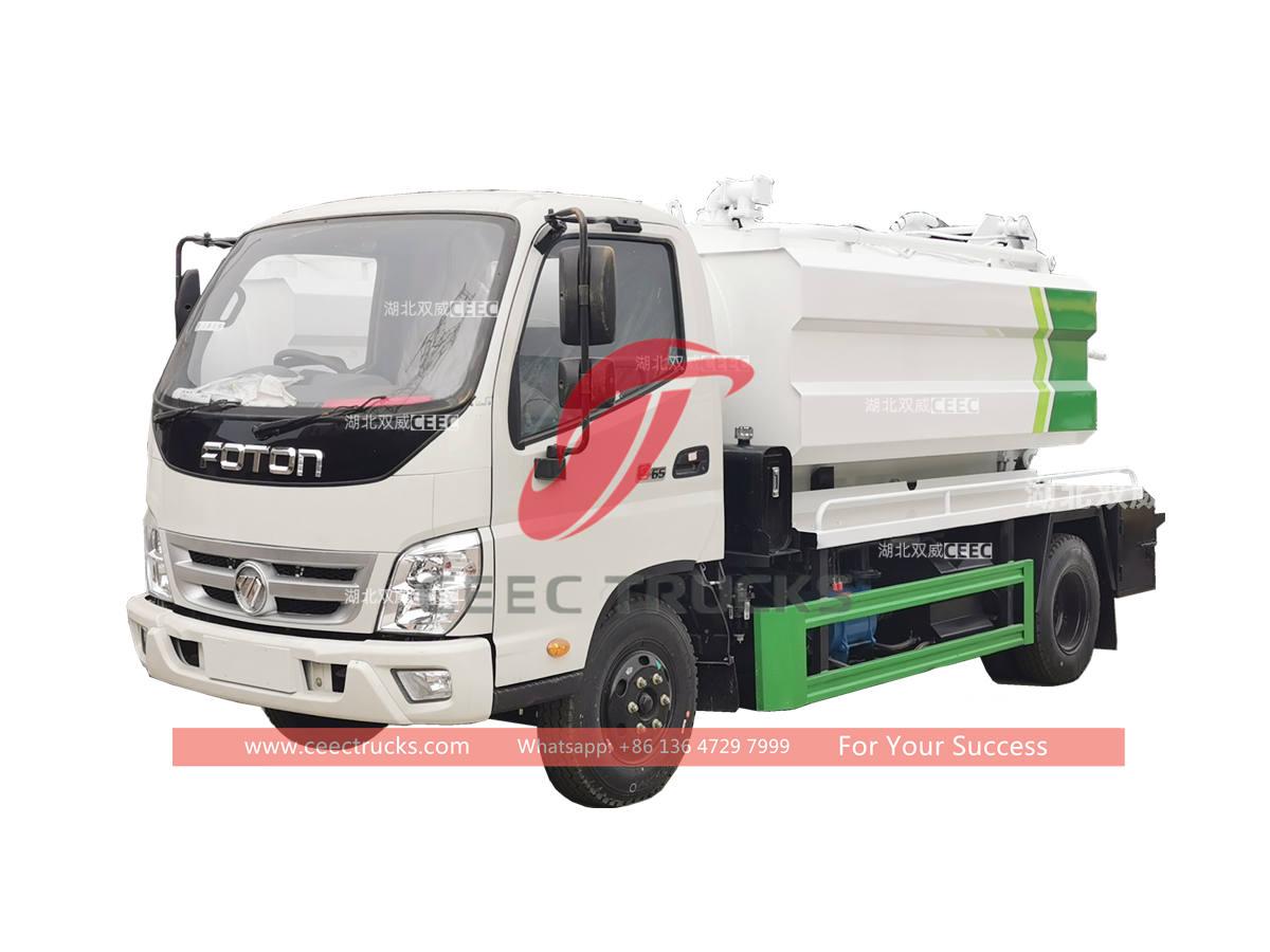 FOTON RHD 5CBM combined sewer suction truck
