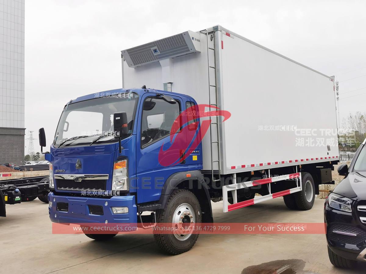 Customized HOWO freezer box truck with THERMO KING frefrigeration unit