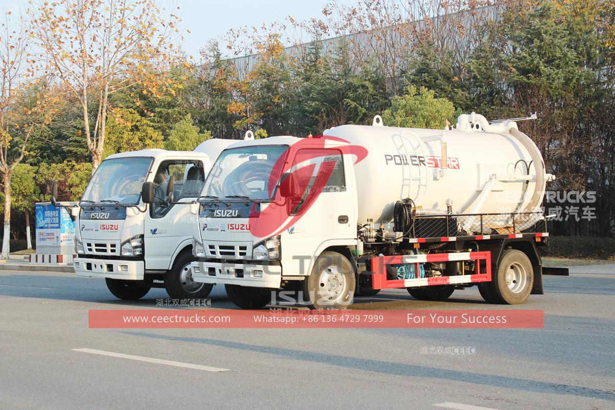 ISUZU NQR 5CBM sewage suction trucks for sale