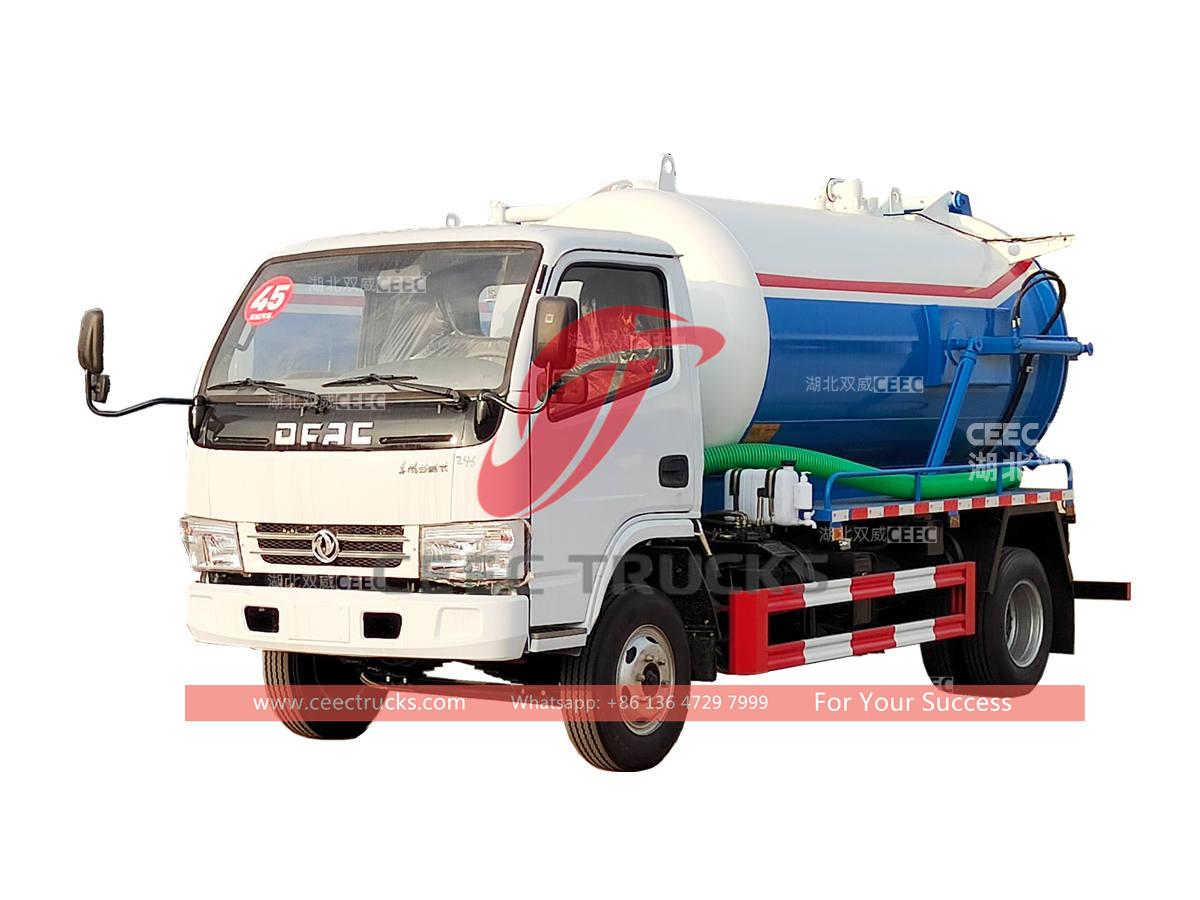 Dongfeng 4×2 small vacuum sewage suction trucks for sale