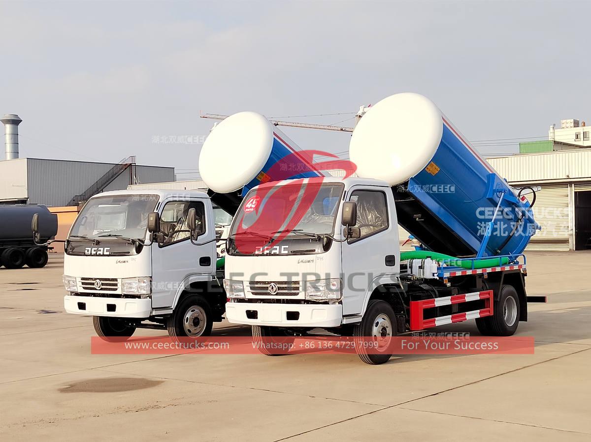 2 units Dongfeng 5000 liters sewer tank trucks exported to Gambia