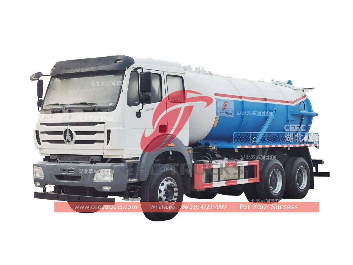 20000 liters Beiben vacuum sewage truck for sale