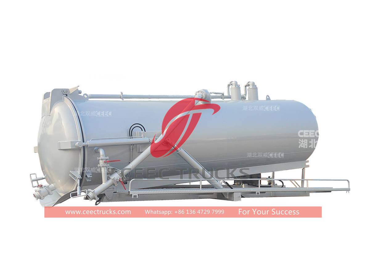 8000 liters vacuum sewage tanker upper body for sale