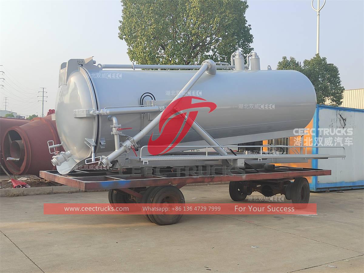 Factory outlet 8000 liters vacuum sewage tank upper body