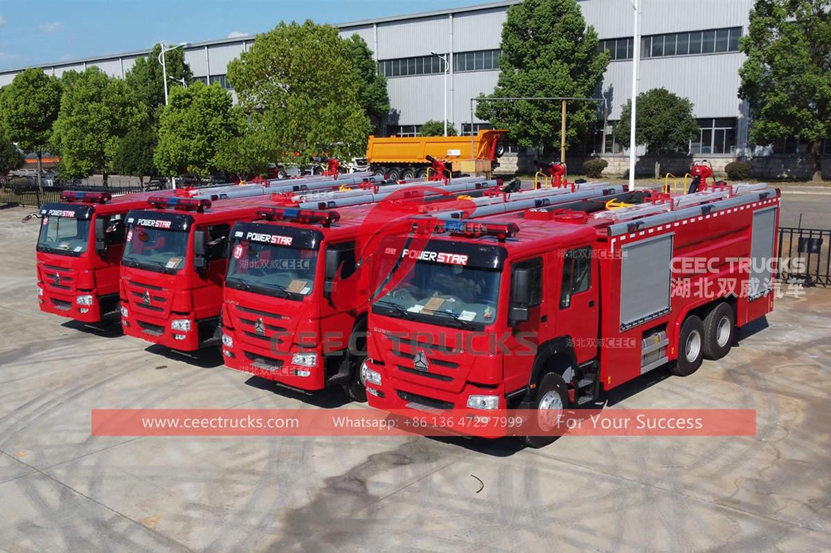 Factory outlet HOWO fire pumper trucks at best price