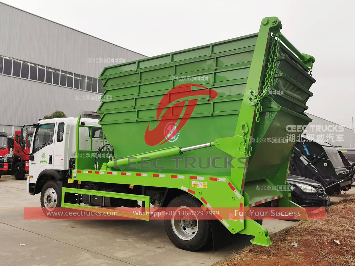 HOWO 6 wheeler 8CBM swing arm garbage truck HOWO 6 wheeler 8CBM swing arm garbage truck