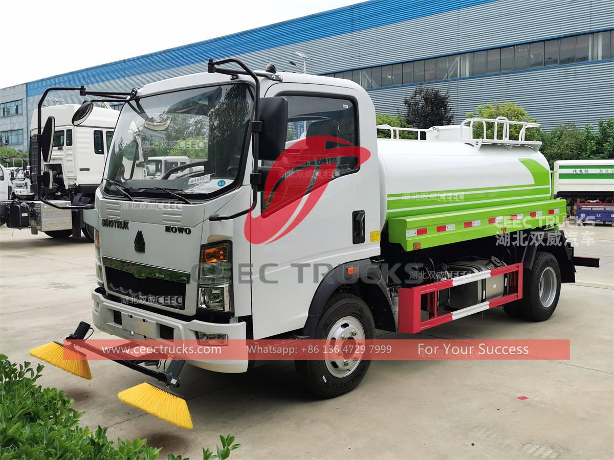 HOWO 6 wheeler 5CBM water sprinkler truck for sale