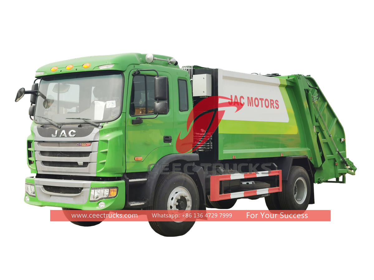 Brand new JAC 6 wheeler waste compressor truck for sale