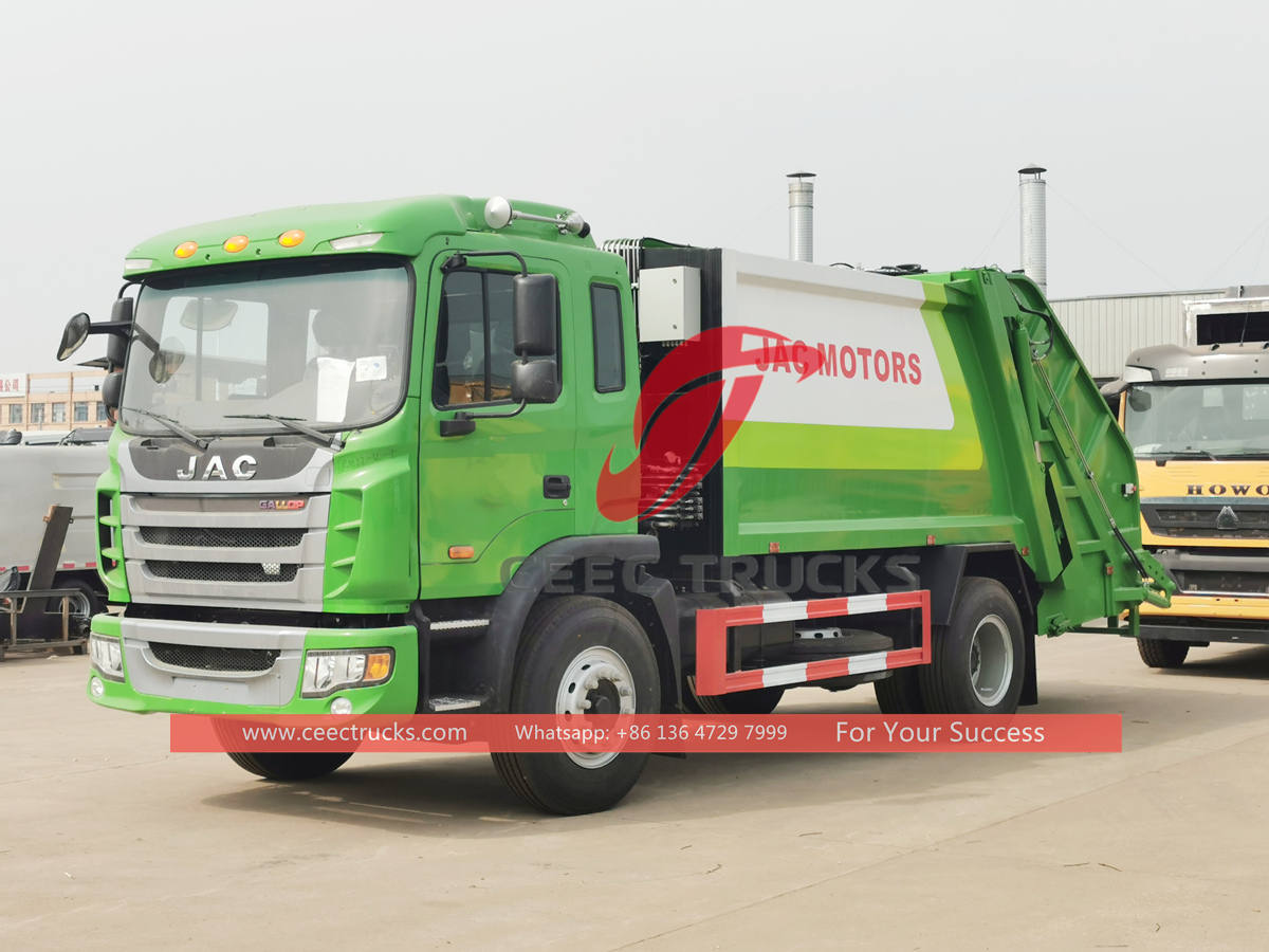 Factory price JAC 4×2 garbage compactor truck for sale