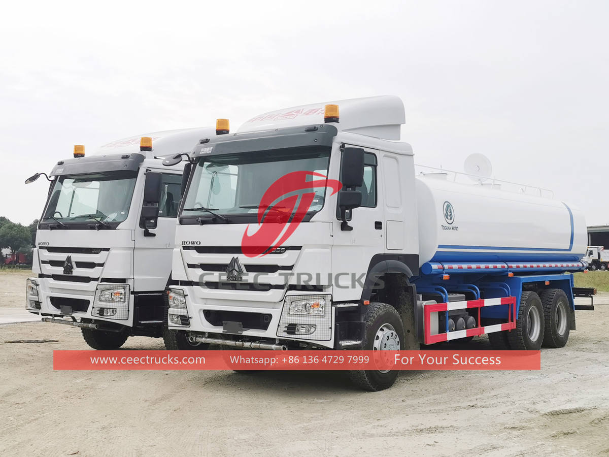 HOWO 10 wheeler 18 tons water spraying truck for sale