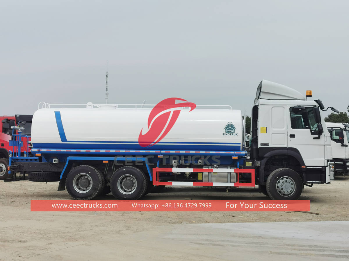 شاحنة مياه HOWO 18 طن حسب الطلب لأفريقيا