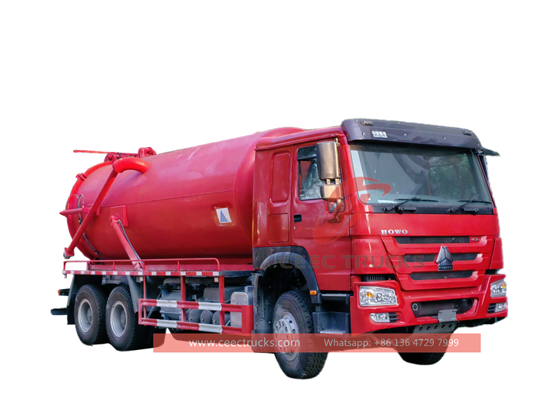 Howo RHD 25 cbm septic cleaning truck