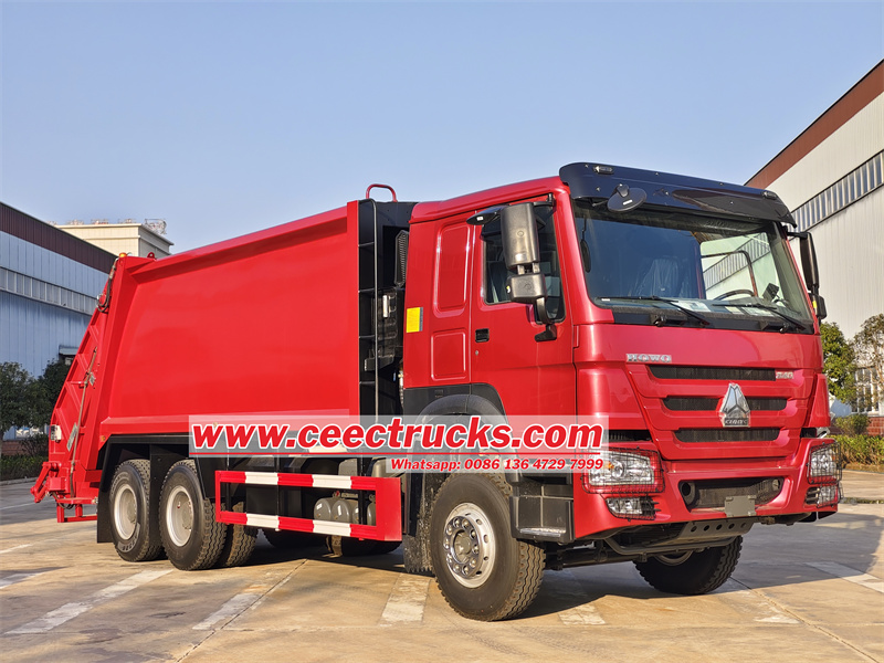 HOWO 6x4 20cbm rear loader compactor truck