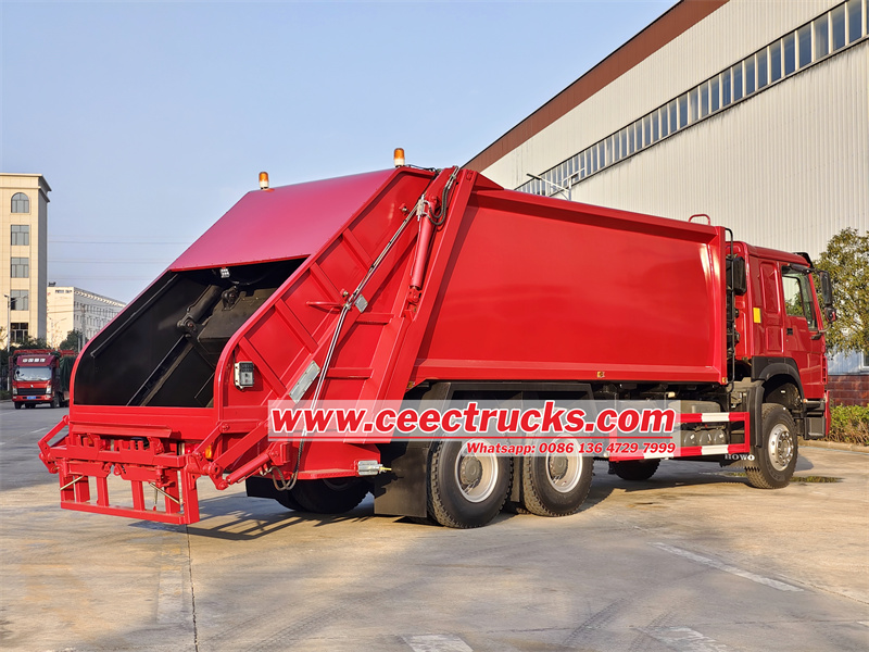 HOWO 6x4 20cbm rear loader compactor truck