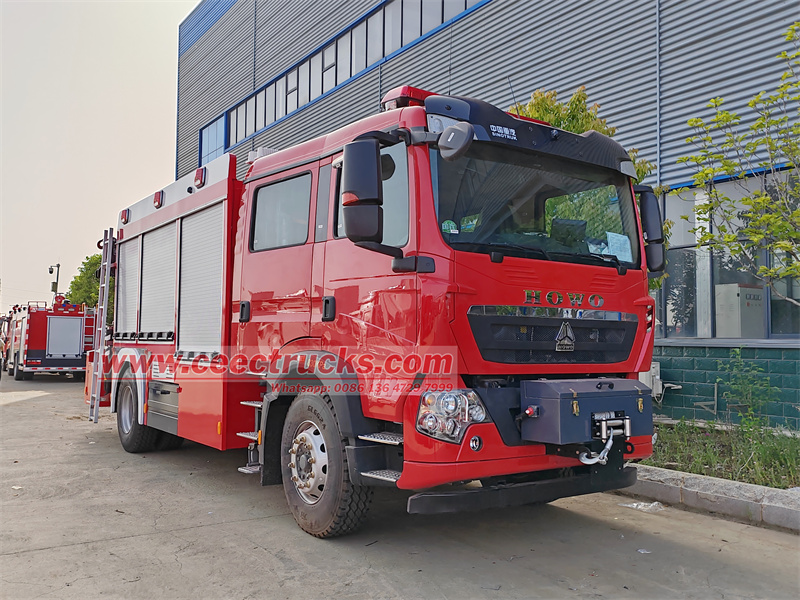 Howo multipurpose fire truck with hydraulic crane Howo multipurpose fire truck with hydraulic crane